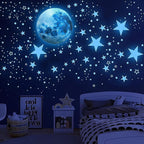 1078Pcs Glow in The Dark Stars for Ceiling Glowing Space and Moon Decals Universe Stickers Kids Wall Decor Perfect for Boys Girls Nursery Bedroom Living Room
