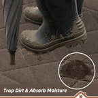 BEQHAUSE Dirt Trapper Door Mat 32" x 48", Doormat Non-Slip Entryway Rugs Washable, Dog Door Mat Stain Resistant and Absorbent Welcome Floor Mat for Front Back Door, Muddy Wet Shoes & Paws, Light Brown