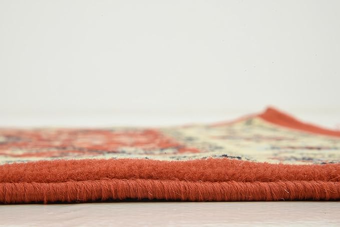 Unique Loom Sialk Hill Collection Area Rug - Washington (3' x 16' 5" Runner Terracotta/Cream)