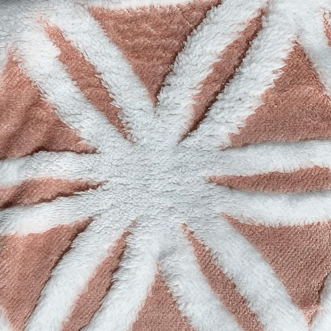 UKELER Luxury Soft Sherpa Throw Blanket Comfort Fuzzy Soft Sherpa Fleece Blanket for Bed/Couch/Sofa/Office/Camping, 60'' x 50'', Pink