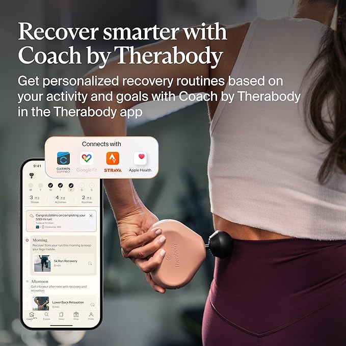 TheraGun Mini (3rd Generation) by Therabody – Ultra-Portable Massage Gun and Travel Essential for Fast, Effective Pain and Tension Relief Anywhere (Desert Rose)