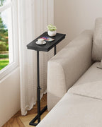 TUTOTAK End Table, Side Table, Tall Couch Table, Sofa Table, Living Room, Bedroom, Black TB01BK0832
