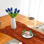 Mandy's Artificial Tulips 20 Stems Royal Blue PU Faux Flowers for Wedding Home Decor 13.5 Inch