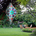 Hanging Wind Spinners for Yard and Garden Mandala Purple Star,Kinetic Wind Spinners Outdoor Worth Gift Christmas Decorations,12Inch Stainless Steel Wind Spinner for Outdoor&Indoor Decor
