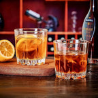 Whiskey Glasses Set of 4,Lead-Free Crystal Old Fashioned Glass,Scotch Glass Tumblers for Drinking Bourbon,Cognac,Irish Whisky,Whisky Glass Gift Set for Men,Dad,Brother-10oz