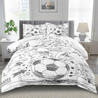 Football Sports Comforter Sets for Boys Twin,Soccer Comforter Sport Bedding for Boys Room,Gaming Bed Soccer Bedding Twin Set,Games Quilt Bedroom Bed Decor Kids and Teen