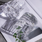 KAMMAK Crystal Whiskey Glasses Set of 2, Handcrafted 6.43oz Old Fashioned Glasses Stemless, Luxury Hand Blown Cocktail Glasses, Scotch Cup for Women, Men Gift for Bourbon Barware, Home Bar