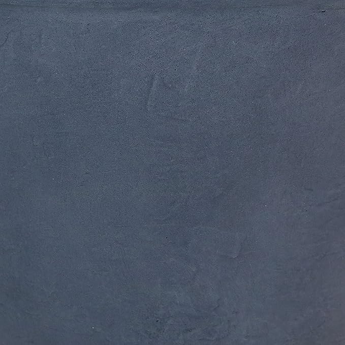 Sunnydaze 20-Inch Anjelica Large Plastic Pot for Plants - Outdoor Polyresin Round Planter with Drillable Drainage Holes - Slate - 4pk