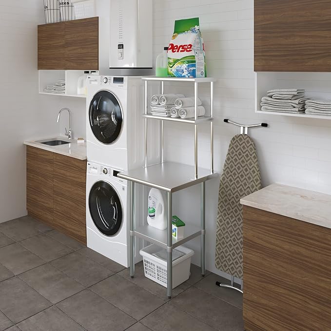 AmGood Double OverShelf Stainless Steel NSF - Many (24" Long x 12" Deep)