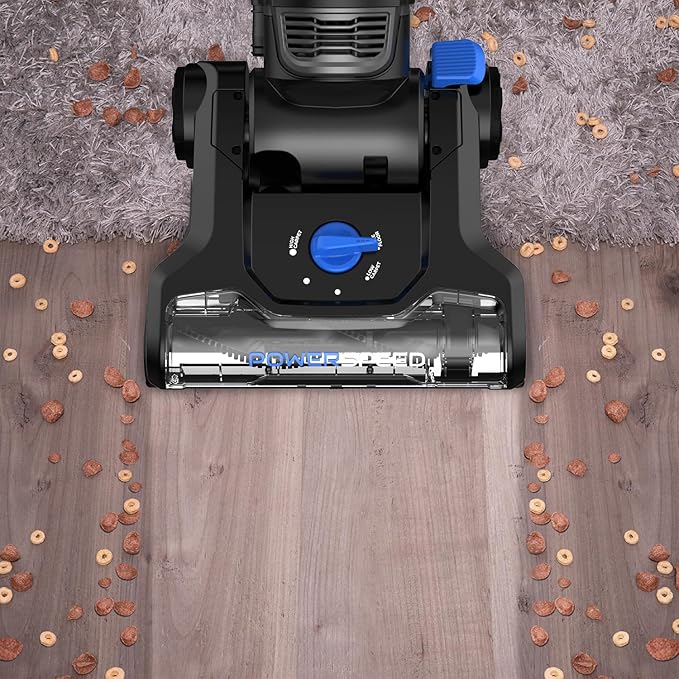 Eureka PowerSpeed Lightweight Upright Vacuum Cleaner for Carpet and Hard Floor, Powerful Bagless Upright Vacuum Cleaner for Home Pets, NEU181A, Blue