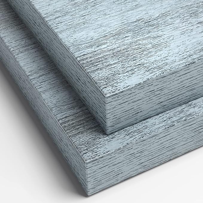 Sorbus Floating Shelves - 2 Pack 24 X 9 Inch Rustic Blue Wall Shelves for Bedroom, Kitchen, Living Room, Bathroom Shelves, Home Decor - Extra Long Floating Shelf for Trophy, Books Frames, Toilet Paper