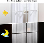 MYSKY HOME White Curtains 84 Inch Length for Living Room, Semi Sheer Cotton Blend Soft Touch Light Filtering Drapes for Doorways Sliding Glass Door 1 Panel, 100" Wide per Panel, White