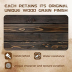 60x8x3 Fireplace Mantel - Solid Rustic Wood - Wall Mounted Floating Shelf with Invisible Heavy Duty Steel Bracket (Weathered Black)