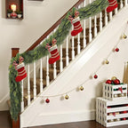 9 ft Christmas Garland, Cedar Garland, Real Touch Cypress Garlands, Green Artificial Greenery Garland for Mantel Indoor Outdoor Christmas Decorations