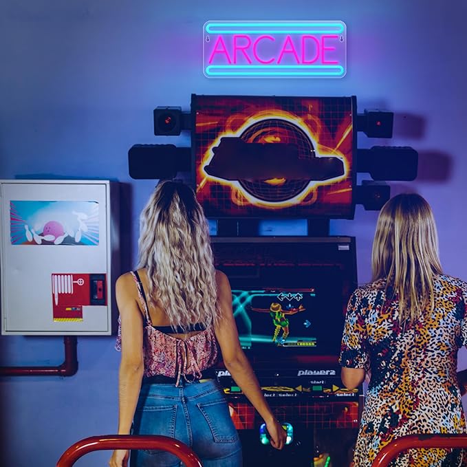 Arcade Neon Sign Arcade Neon Light for Wall Decor USB Powered Dimmable Arcade LED Neon Lights Sign for Game Room for Game Room Recreation Living Room Birthday Gift Man Cave Bedroom Decor