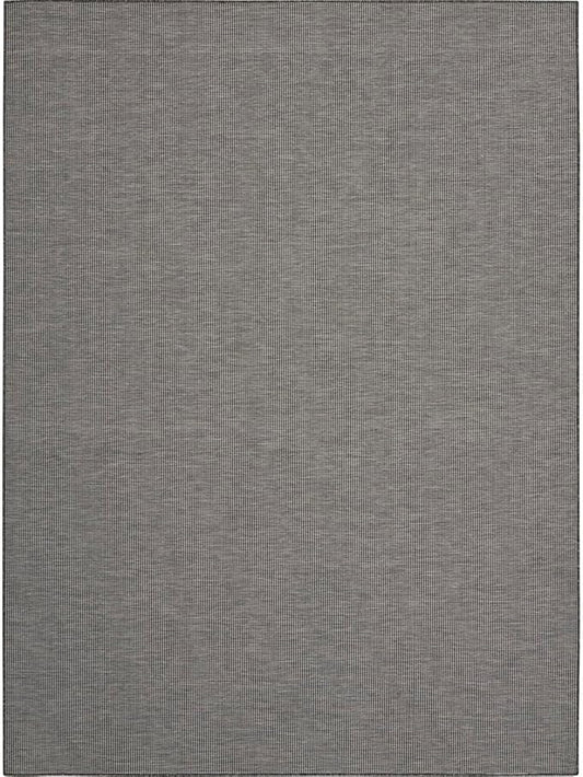 Nourison Positano Indoor-Outdoor Charcoal 7' x 10' Area Rug, Easy Cleaning, Non Shedding, Bed Room, Living Room, Dining Room, Backyard, Deck, Patio (7x10)