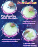 201 Pcs Glow in The Dark Stars Stickers for Ceiling, Toddler Stocking Stuffers Wall Room Decor Gifts, Luminous 3D Glowing Stars Easter Basket Stuffers for Kids Boys Girls