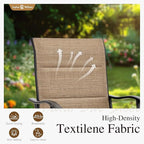 Sophia & William Outdoor Bar Set, Patio Bar Table and Chairs Set, Bar Height Patio Set - 4 x Swivel Bar Chairs(Brown-Padded), 1 x Rectangular Bar Table