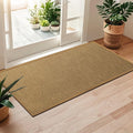 LEKEEPGO Door Mat 24"x47", Non Slip Door Mat Indoor Entrance, Rubber Backing Front Indoor Door mat Washable Absorbent Low-Profile Entryway Entry Resist Dirt Inside Door Mats, Light Brown