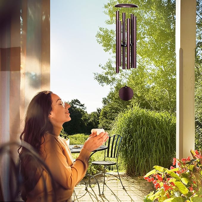 Wind Chimes Outdoor Deep Tone, 45 in Large Wind Chimes for Outside, Wind Chime Gifts for Mother's Day/Housewarming/Christmas