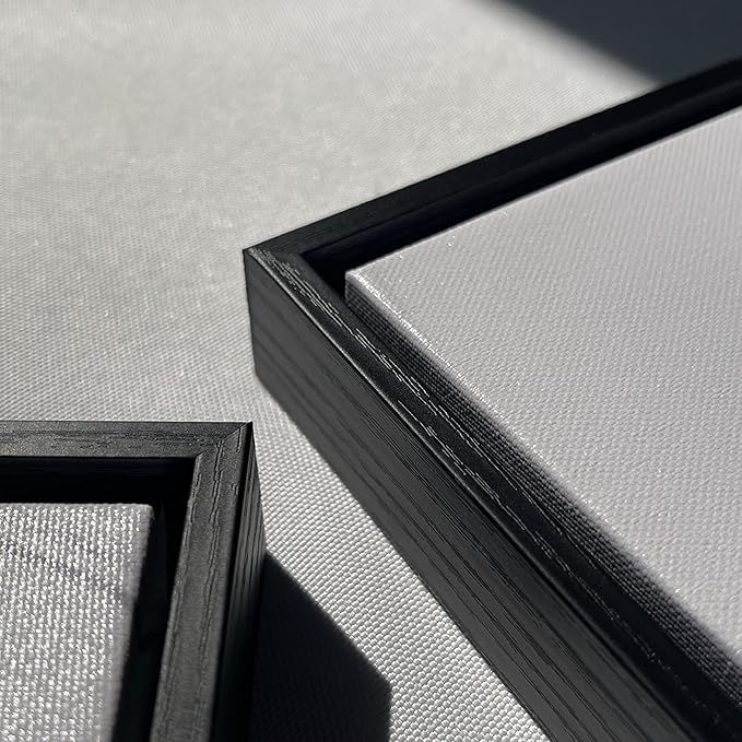 AJAZIKO Large Framed Canvas Wall Art Blue Abstract Wall Art Pictures for Living Room Bedroom Kitchen Office Decor 29x58 In Navy Gold Modern Paintings