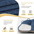Non Slip Chair Cushions for Dining Chairs Set of 4 Kitchen Chair Cushions 18"x18"x3" Turfted Chair Pads Comfortable and Soft Seat Cushion with Ties, Royal Blue