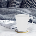 DISCOUNT PROMOS Glossy Ceramic Latte Coffee Mug 12 oz. Set of 10, Bulk Pack - Perfect for Tea, Espresso, Cappuccino, Hot Cocoa - White