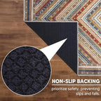 Keen Home Design 2x7 Rug - Machine Washable Runner Rug with Non-Slip Backing, Ideal for Hallway, Entryway, Kitchen, Laundry Room - Vintage, Easy Clean, Durable, Low Pile Rug - (2'6" x 7')