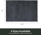 Stiio Front Door Mat Indoor Outdoor Entrance 20x31.5 Inches, Non Slip Washable Entry Rug, Dog Doormat, Absorbent Entrance Mat for Front & Back Door, Muddy Wet Shoes & Paws, Dark Grey