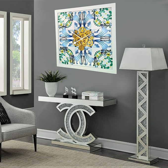 The Gears Clock Wall Clock Italy Collection with Moving Gears (Ravello, 24 inches (60 cm))