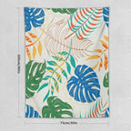 ICMOLYYENLO Tropical Green Plant Tapestry, Green Palm Leaves Natural Landscape Print Wall Tapestry for Bedroom Living Room Dormitory 60x60 Inch