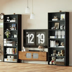 IRONCK Bookshelves and Bookcases Set of 2 Floor Standing 6 Tiers Display Storage Shelves 70 in Tall Bookcase Home Decor Furniture for Home Office, Living Room, Bed Room