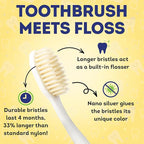 MOUTHWATCHERS Soft Kids Toothbrush, 2 Manual Flossing Toothbrushes and 2 Strawberry Fluoride Free Toothpastes, 3 oz, Gift Set, by Dr. Plotka's