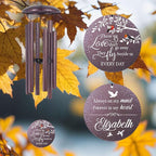 ASTARIN 36" Large Deep Tone Personalized Name Sympathy Wind Chimes, Cardinal Memorial Wind Chime for Loss of Mother Father Loved One, Bereavement Condolence Gifts Decor Outdoor Patio Garden