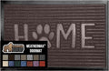 GORILLA GRIP 100% Waterproof All-Season WeatherMax Doormat US Designed Natural Rubber, Stain and Fade Resistant, Low Profile Indoor Outdoor Door Mats, Easy Clean Patio Mat, Espresso Home Paw