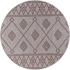Keen Home Design Terrace Outdoor Round Rug - 5ft Round Washable Indoor/Outdoor Rug for Patio, Kitchen, Balcony, Beach, Garden, Deck and Porch, Size: 5'3" Round