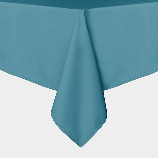 sancua Rectangle Tablecloth - 54 x 108 Inch - Stain and Wrinkle Resistant Washable Polyester Table Cloth, Decorative Fabric Table Cover for Dining Tables, Buffet Parties and Camping, Teal