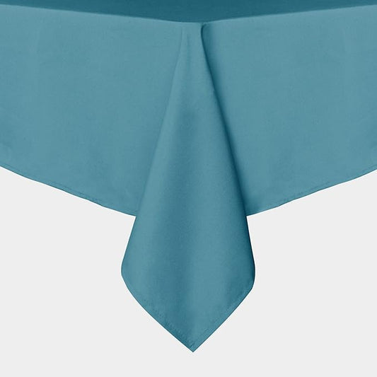 sancua Rectangle Tablecloth - 60 x 120 Inch - Stain and Wrinkle Resistant Washable Polyester Table Cloth, Decorative Fabric Table Cover for Dining Tables, Buffet Parties and Camping, Teal