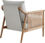 CHITA Braid Armchair, Modern Accent Chair for Living Room, Light Grey