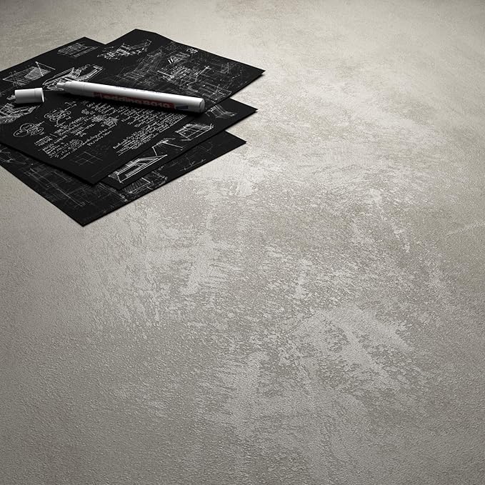 Mobili Fiver, Set of 2 Rachele Shelves, 31.49 in, Concrete Effect, Grey, Made in Italy