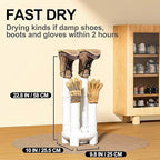Boot Dryer, Shoe Dryer and Glove Dryer with Timer and Fan, White