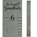 Wooden Growth Chart – Kids Height Chart, Wall Measurement for Kids, Height Chart for Wall, Growth Ruler for Children – Our Growing Grandkids, Gray (63"x6.7")