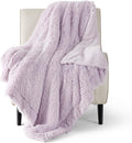 Bedsure GentleSoft Fluffy Lavender Purple Throw Blanket, Purple Decor Lilac Gifts for Kids Girls Women, Soft Cozy Fuzzy Plush Warm Thick Sherpa Fleece Faux Fur Blanket, Birthday Gifts for Her, 50x60