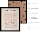 Poster Master Vintage Poster - Retro One Line Cat Drawing Print - Cat Art - Minimal Gift for Men, Women, Animal Lover - Abstract Wall Decor for Home, Office, Bedroom, 8x10 Black Framed