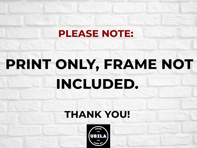 StudioUBILA Houston Wall Art Poster, Decorative Cityscape Landscape Art Prints, Home Decor Wall Art Print for Bedroom Living Room Kitchen Decorations, Unframed