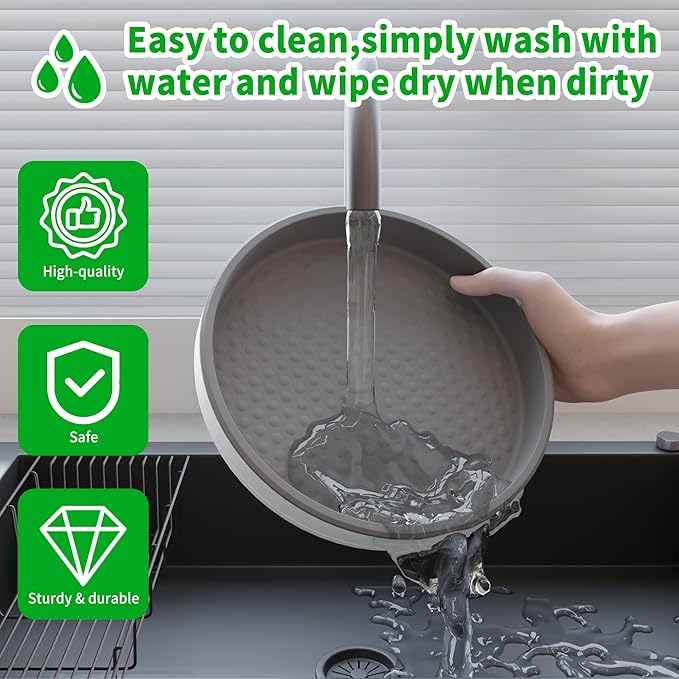 2 Pack 10 Inch Non-Skid Lazy Susan Turntable Organizers - Spinning Rack for Pantry Organization and Storage, Kitchen, Cabinet, Fridge, Bathroom Vanity, Countertop, Under Sink Organizing, Spice Rack