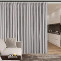 150 Inches Extra Wide Room Divider Draperies, Pinch Pleat Drapes, Absolutely Blackout Sliding Door Drapery, Total Privacy Ceiling Track Curtains, 150" W by 96" L, Browish Grey (1 Panel)