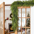 Artificial Norfolk Pine Garland - Faux Christmas Garland Fake Green Garland for Fireplace,Table, Stairs, Mantle, Window,Indoor Outdoor,Home,Holiday Decor (1 PCS,16 FT)