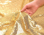 SquarePie Sequin Tablecloth 50 x 72 Inch Gold Sparkly Table Cloth for Wedding Party