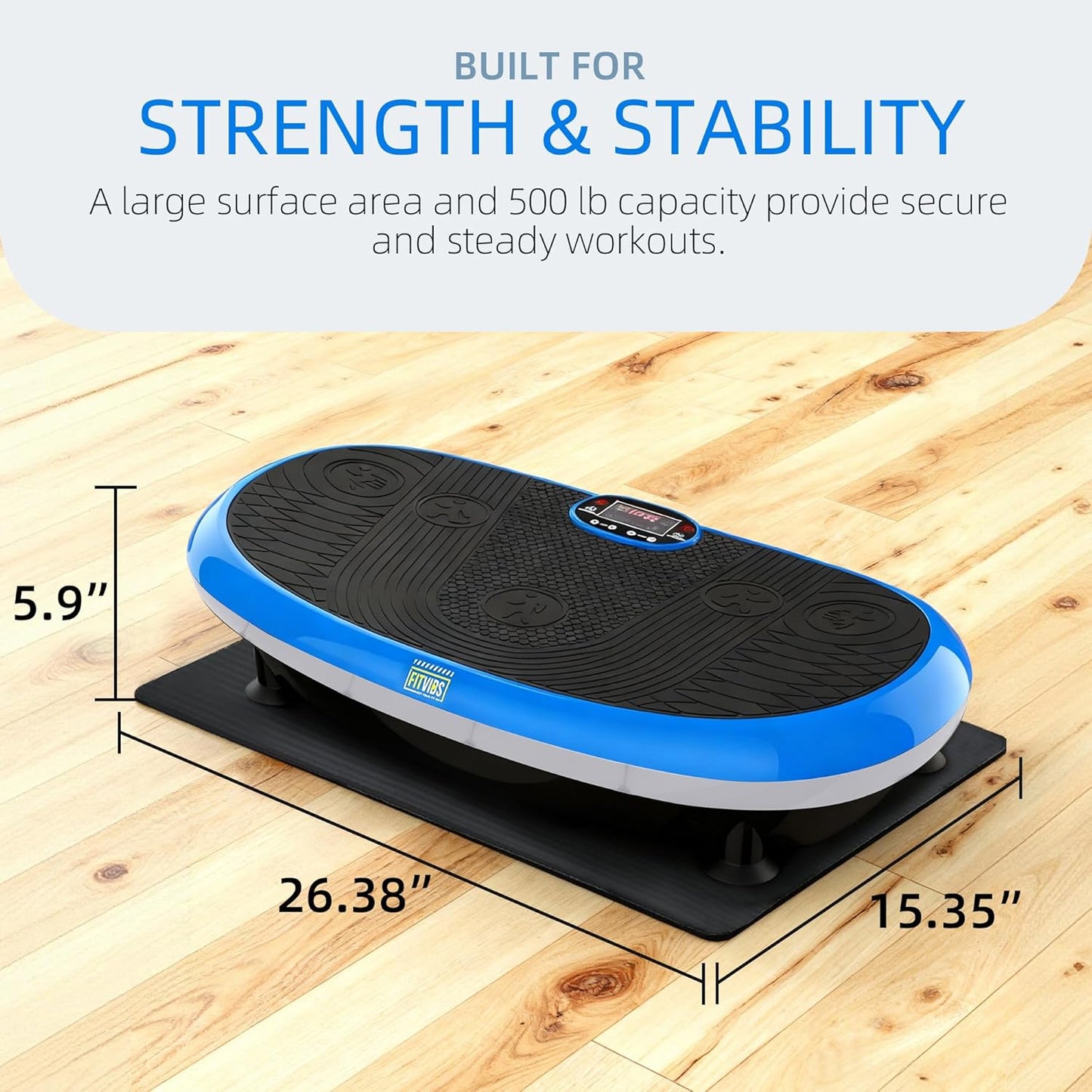 Vibration Plate Exercise Machine Workout Vibration Fitness Platform with Resistance Loops and Resistance Band, 2D, 3D or 4D